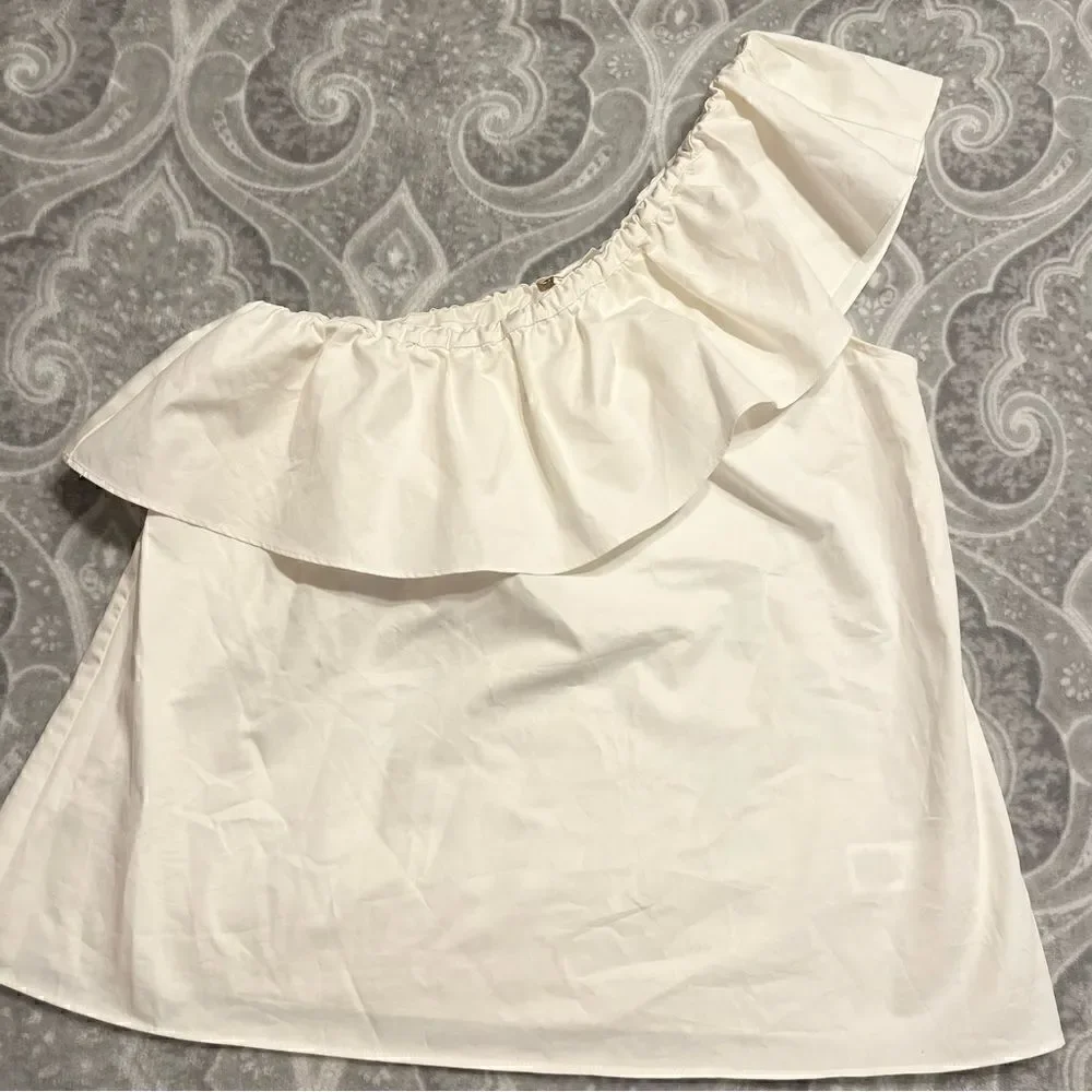 Kate Spade one shoulder ruffled top